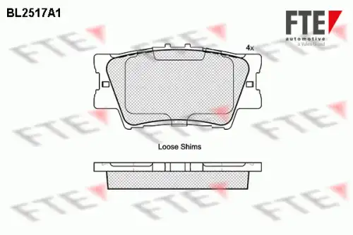 Тормозные колодки дисковые FTE BL2517A1