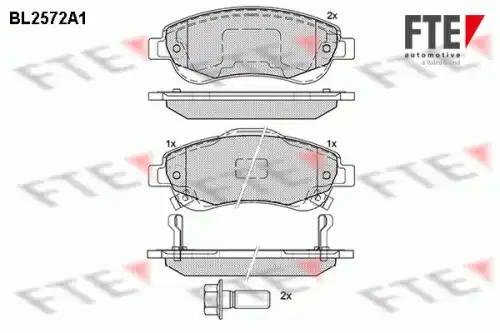 Тормозные колодки дисковые FTE BL2572A1
