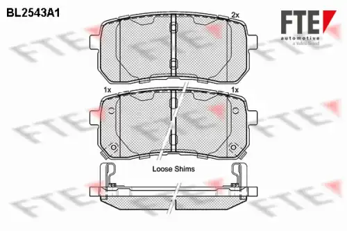 Тормозные колодки дисковые FTE BL2543A1