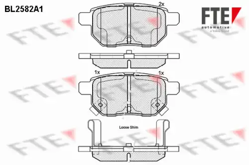 Тормозные колодки дисковые FTE BL2582A1