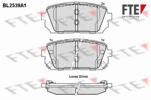Тормозные колодки дисковые FTE BL2539A1