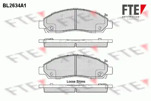 Тормозные колодки дисковые FTE BL2634A1