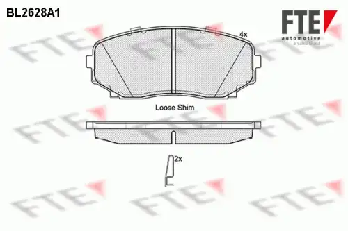 Тормозные колодки дисковые FTE BL2628A1