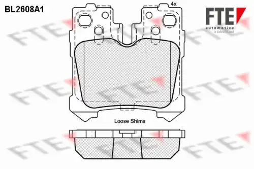 Тормозные колодки дисковые FTE BL2608A1