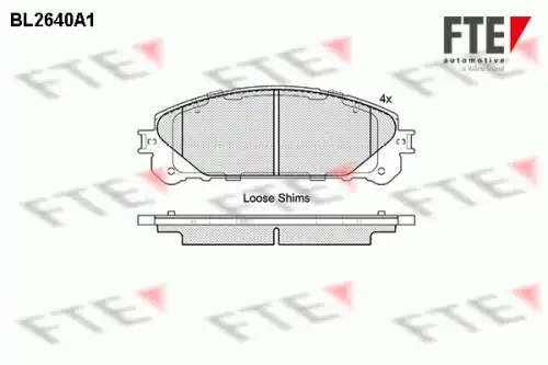 Тормозные колодки дисковые FTE BL2640A1
