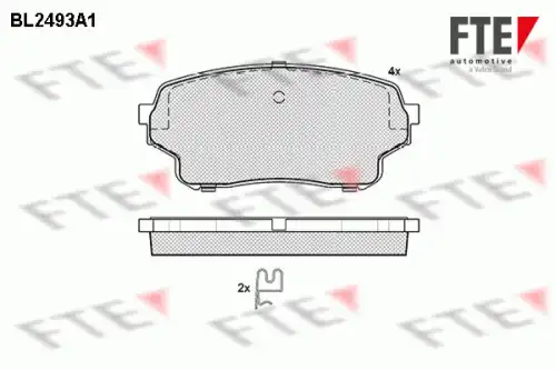 Тормозные колодки дисковые FTE BL2493A1