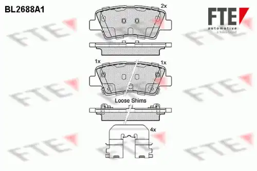 Тормозные колодки дисковые FTE BL2688A1
