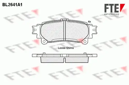 Тормозные колодки дисковые FTE BL2641A1
