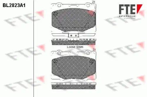 Тормозные колодки дисковые FTE BL2823A1