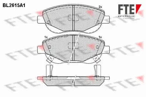 Тормозные колодки дисковые FTE BL2615A1