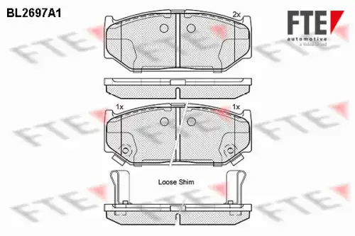 Тормозные колодки дисковые FTE BL2697A1