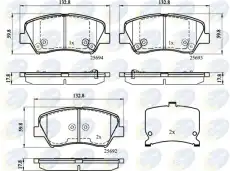 Тормозные колодки дисковые COMLINE CBP32152