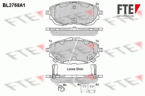 Тормозные колодки дисковые FTE BL2768A1