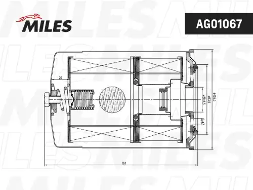Фильтр масляный MILES AFOS060
