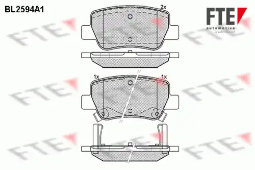 Тормозные колодки дисковые FTE BL2594A1