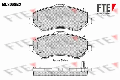 Тормозные колодки дисковые FTE BL2068B2