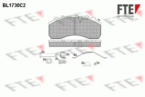 Тормозные колодки дисковые FTE BL1730C2