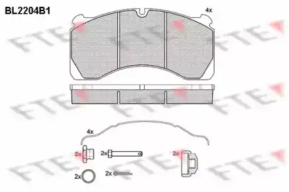Тормозные колодки дисковые FTE BL2204B1