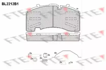 Тормозные колодки дисковые FTE BL2212B1