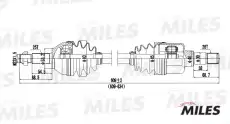 ПРИВОД В СБОРЕ FORD FOCUS 1.8-2.0 98-04 ЛЕВ. MILES GC01053