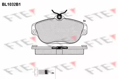 Тормозные колодки дисковые FTE BL1032B1