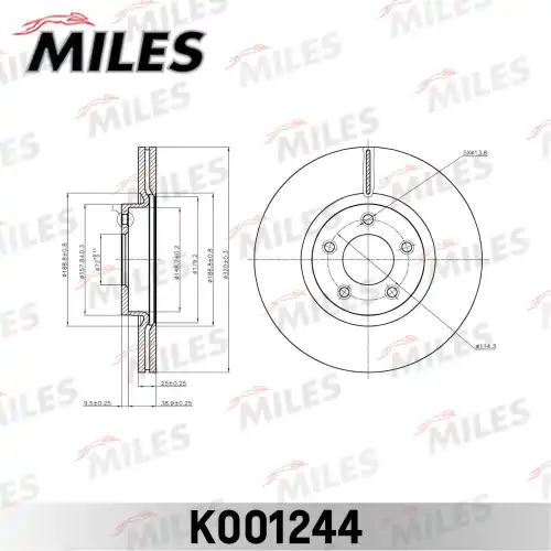 Тормозной диск MILES K001244