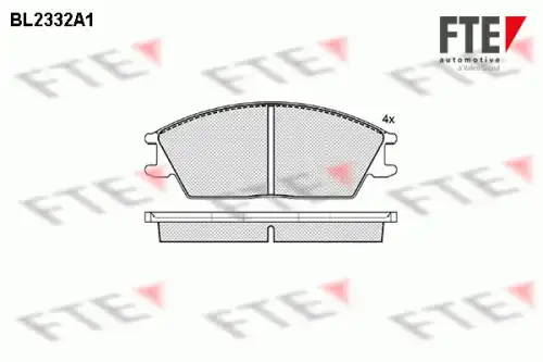 Тормозные колодки дисковые FTE BL2332A1