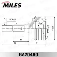 ШРУС наружный MILES GA20460