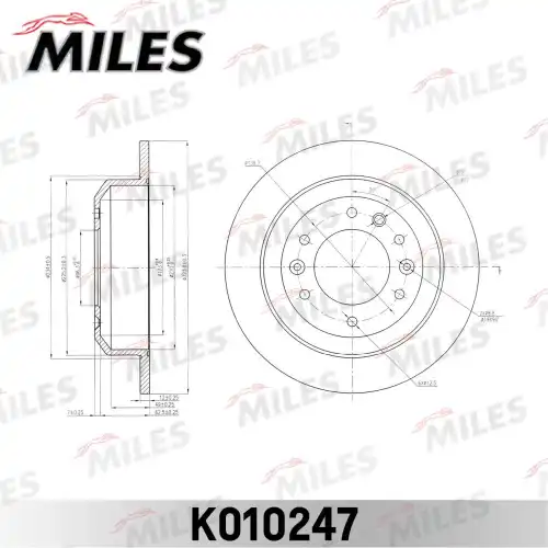 Тормозной диск MILES K010247