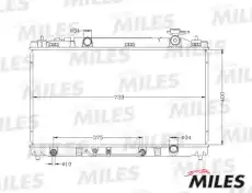 Радиатор системы охлаждения двигателя MILES ACRB355