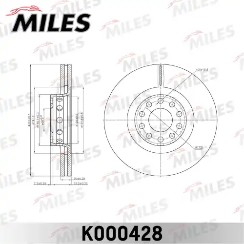 Тормозной диск MILES K000428