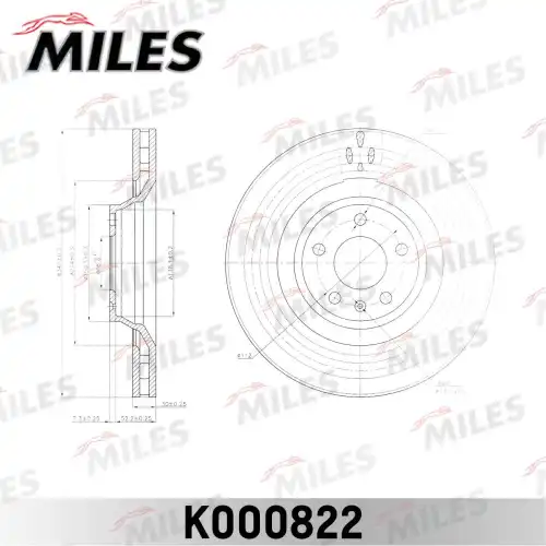 Тормозной диск MILES K000822