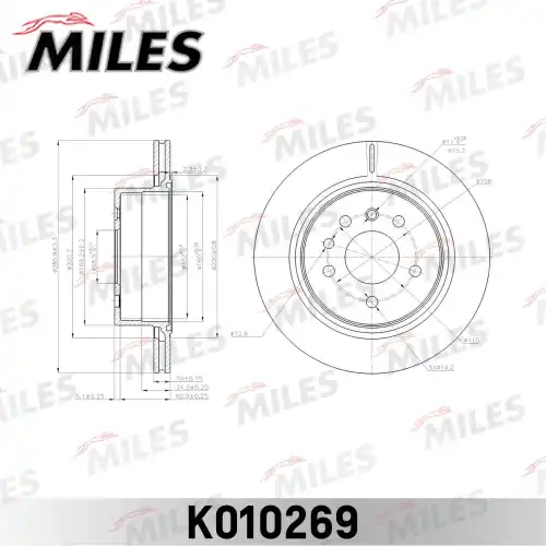 Тормозной диск MILES K010269