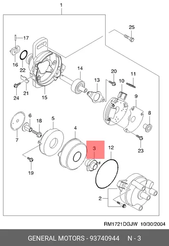 бегунок! DELPHI\ Daewoo Matiz 0.8/1.0 98> 93740944
