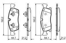 Тормозные колодки дисковые BOSCH 0 986 494 672