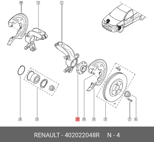 Ступица RENAULT 402022048R