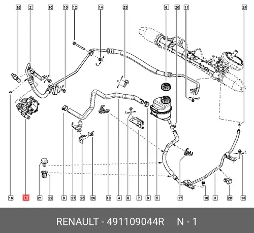 Насос гидроусилителя руля RENAULT 491109044R