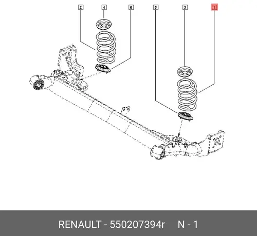 550207394R ПРУЖИНА ПОДВЕСКИ ПЕР - RENAULT