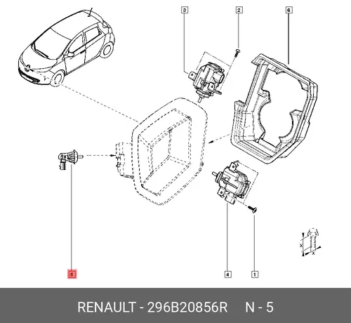 концевик капота!\ Renault 296B20856R