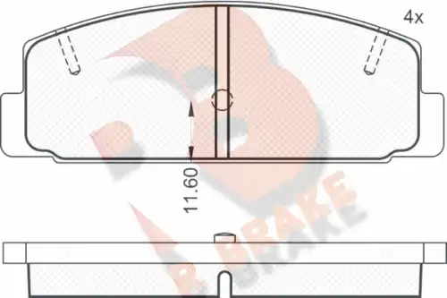 ДИСКОВЫЕ ТОРМОЗНЫЕ КОЛОДКИ R BRAKE RB0785