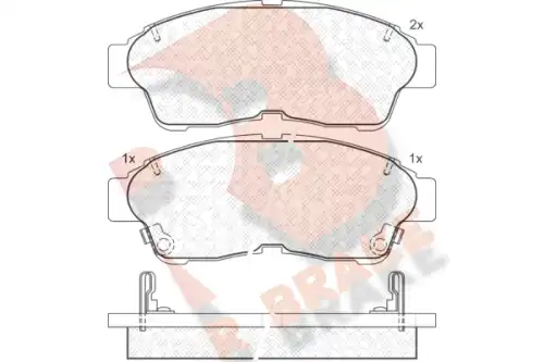 Тормозные колодки дисковые R BRAKE RB1005