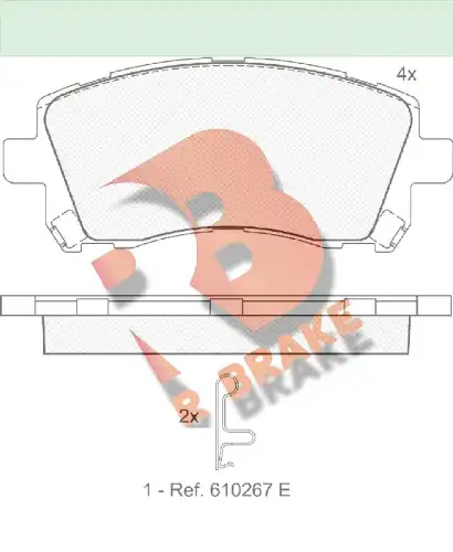 Дисковые тормозные колодки R BRAKE RB1247