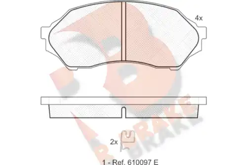Дисковые тормозные колодки R BRAKE RB1309