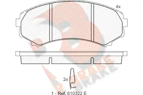 Дисковые тормозные колодки R BRAKE RB1374