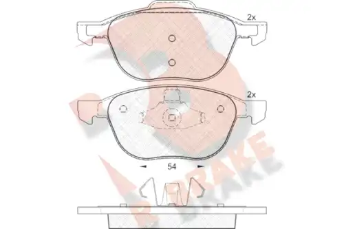 Тормозные колодки дисковые R BRAKE RB1617