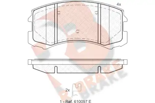 Дисковые тормозные колодки R BRAKE RB1618