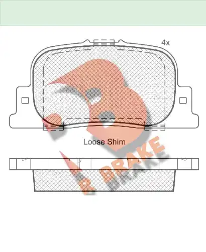 Дисковые тормозные колодки R BRAKE RB1633