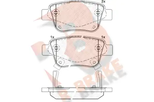 Дисковые тормозные колодки R BRAKE RB1688