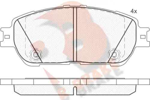 Тормозные колодки дисковые R BRAKE RB1690-200