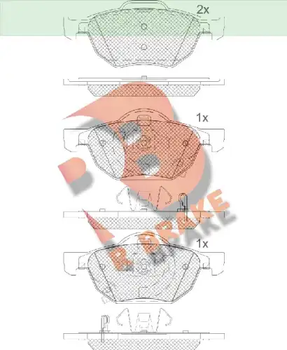 Дисковые тормозные колодки R BRAKE RB1695